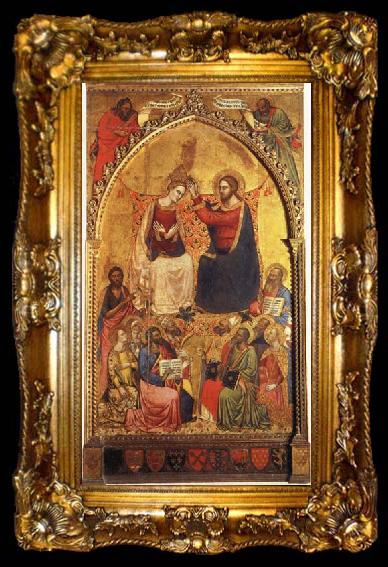 framed  Jacopo Di Cione The Coronation of the Virgin wiht Prophets and Saints, ta009-2